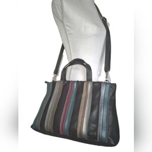 Multicolor Striped Women's Bag
